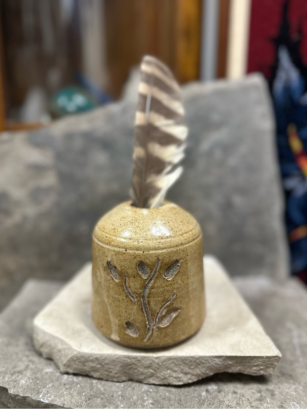 Handcrafted Stoneware Clay Vase